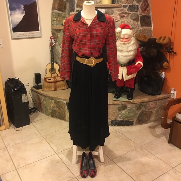 DELETING Ugly Christmas outfit tartan plaid 2 piece - Picture 8 of 8